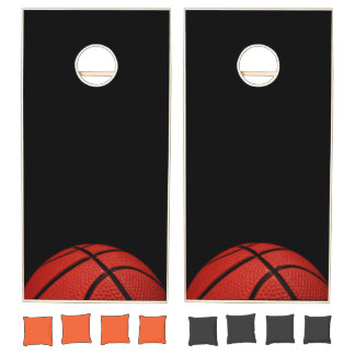 Basketball Close-up cornhole set. Set