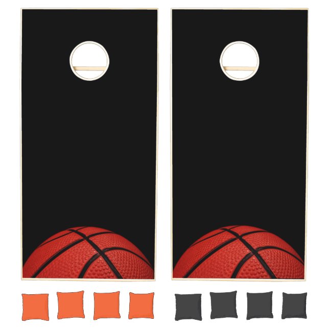 Basketball Close-up cornhole set. Set (Set)