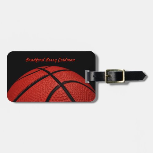 Basketball Close_up custom Luggage Tag