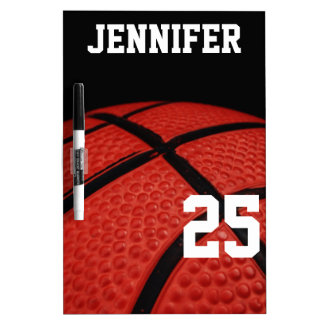 Basketball Close-up custom name number Dry Erase Board