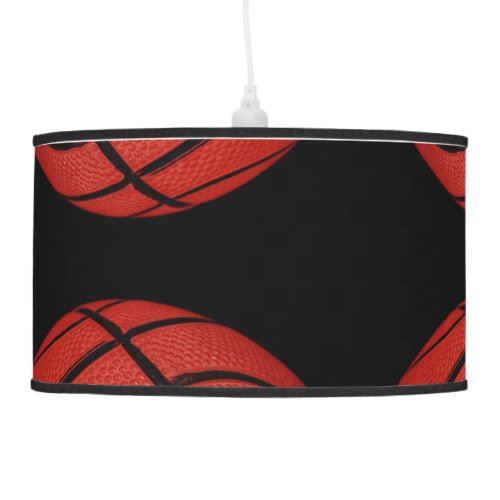 Basketball Close_up orange and black Ceiling Lamp