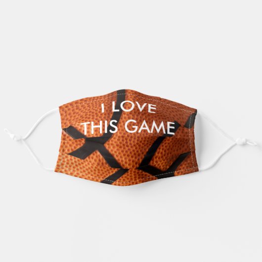 Basketball Close-up - Popular Sports Art Adult Cloth Face Mask (Front, Unfolded)