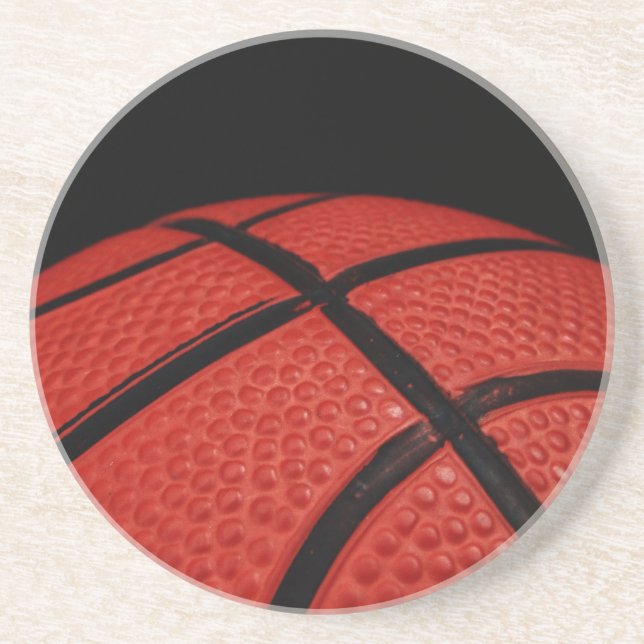 Basketball Close-up Sports Team Drink Coaster (Front)