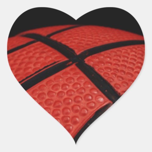 Basketball Close_up Sports Team Heart Sticker