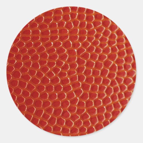 Basketball Close_up Texture Classic Round Sticker