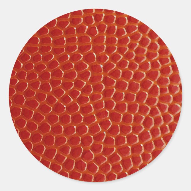 Basketball Close-up Texture Classic Round Sticker (Front)