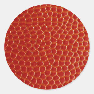Basketball Close-up Texture Classic Round Sticker
