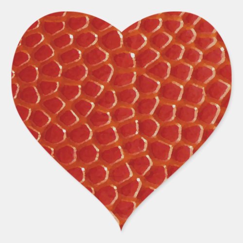 Basketball Close_up Texture Heart Sticker