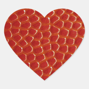Basketball Close-up Texture Heart Sticker