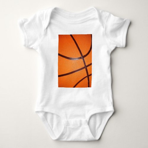 Basketball Close_Up Texture Skin Baby Bodysuit