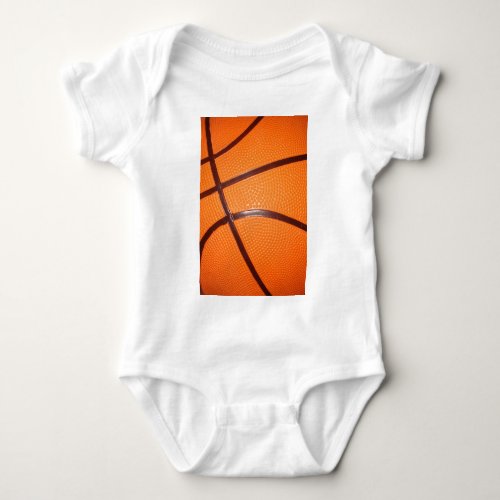 Basketball Close_Up Texture Skin Baby Bodysuit