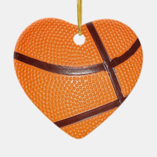 Basketball Close_Up Texture Skin Ceramic Ornament