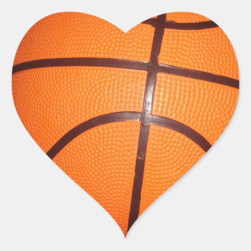 Basketball Close_Up Texture Skin Heart Sticker