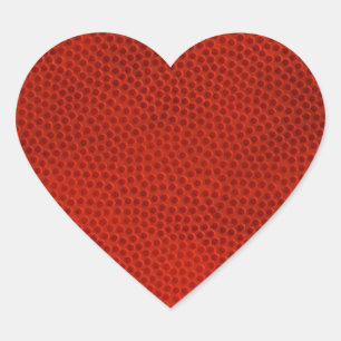 Basketball Close-Up Texture Skin Heart Sticker