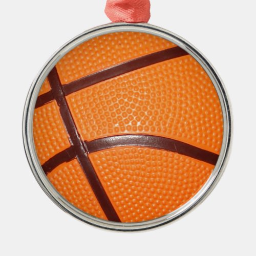 Basketball Close_Up Texture Skin Metal Ornament