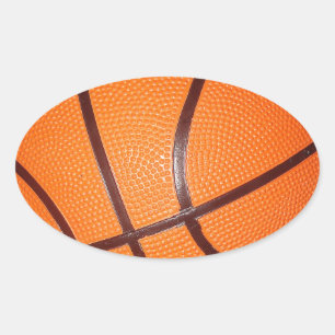 Basketball Close-Up Texture Skin Oval Sticker