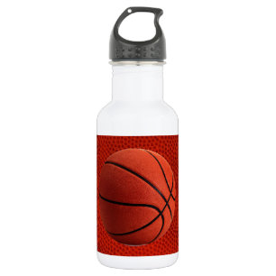 Basketball Close-Up Texture Skin Water Bottle