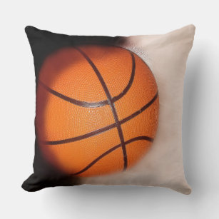 Basketball Close-Up Texture Throw Pillow