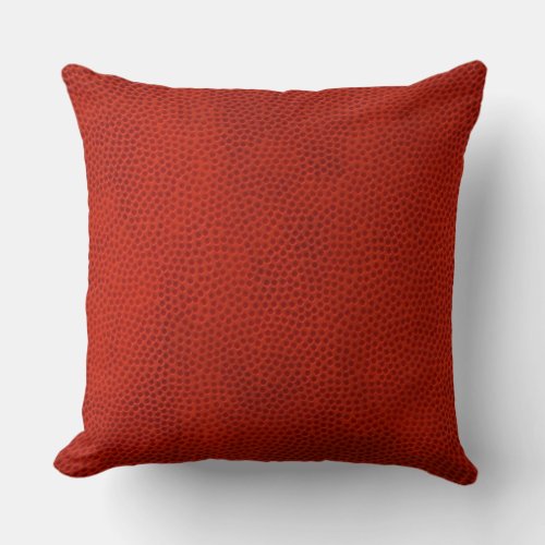 Basketball Close_Up Texture Throw Pillow