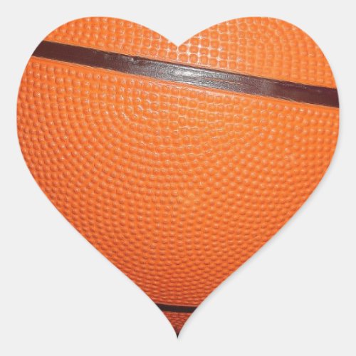 Basketball Closeup Skin Heart Sticker