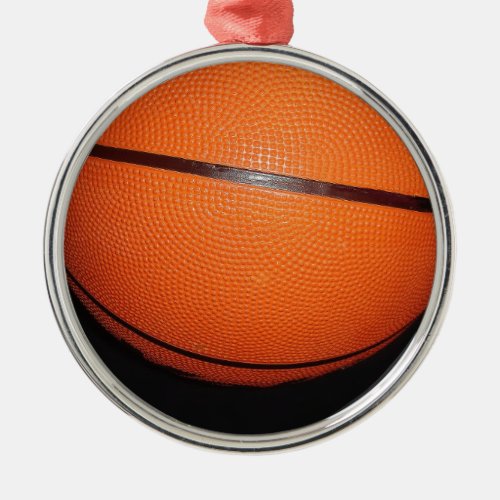 Basketball Closeup Skin Metal Ornament