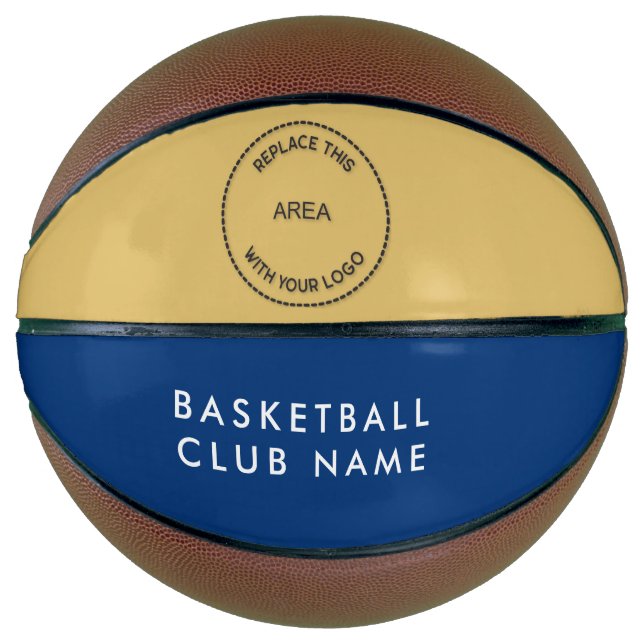 Basketball Club Name Logo Blue Gold or Any Color (Front)
