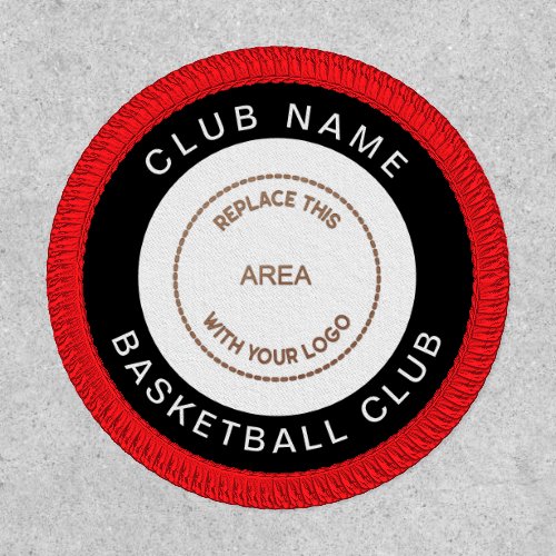 Basketball Club Name Logo Fully Customisable Patch