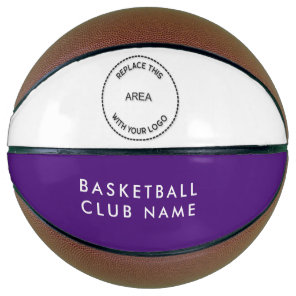 Basketball Club Name Logo Purple Whiteor Any Color