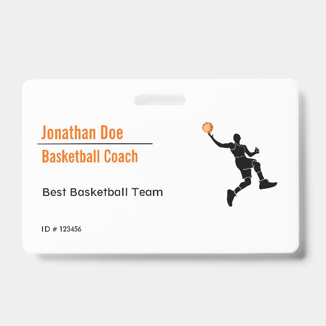 Basketball Coach Badge (Front)