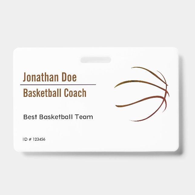 Basketball Coach Badge (Front)