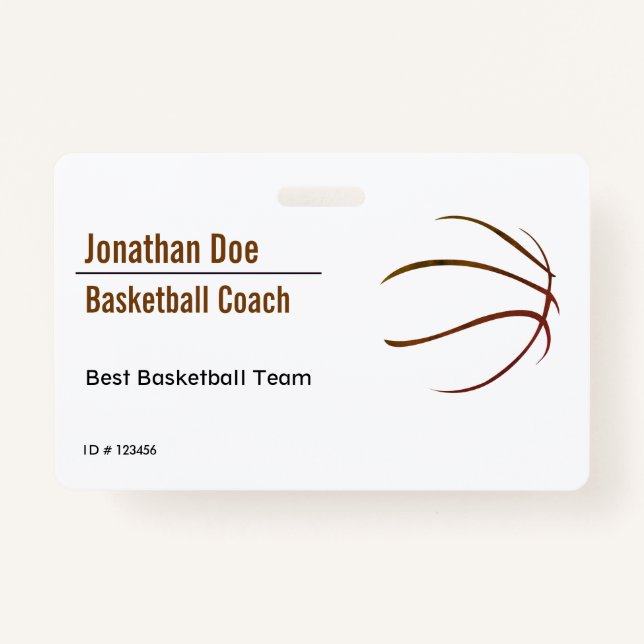 Basketball Coach Badge (Front)