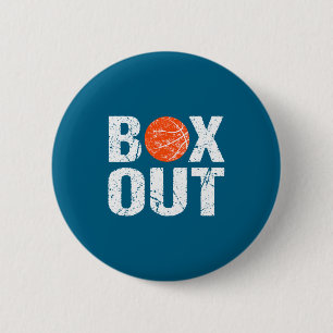 Basketball Coach Box Out Saying Novelty Gift _1 Button