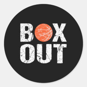 Basketball Coach  Box Out Saying Novelty  Gift Classic Round Sticker