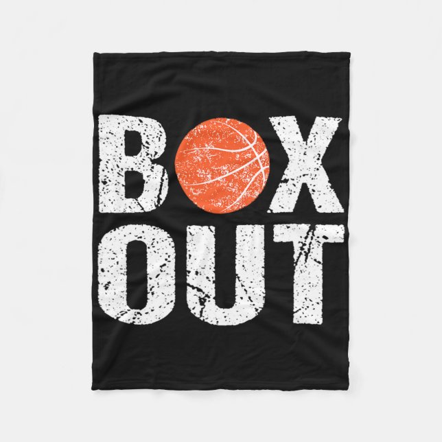 Basketball Coach Box Out Saying Novelty Gift  Fleece Blanket (Front)