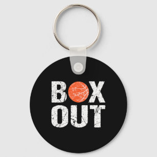 Basketball Coach Box Out Saying Novelty Gift Keychain