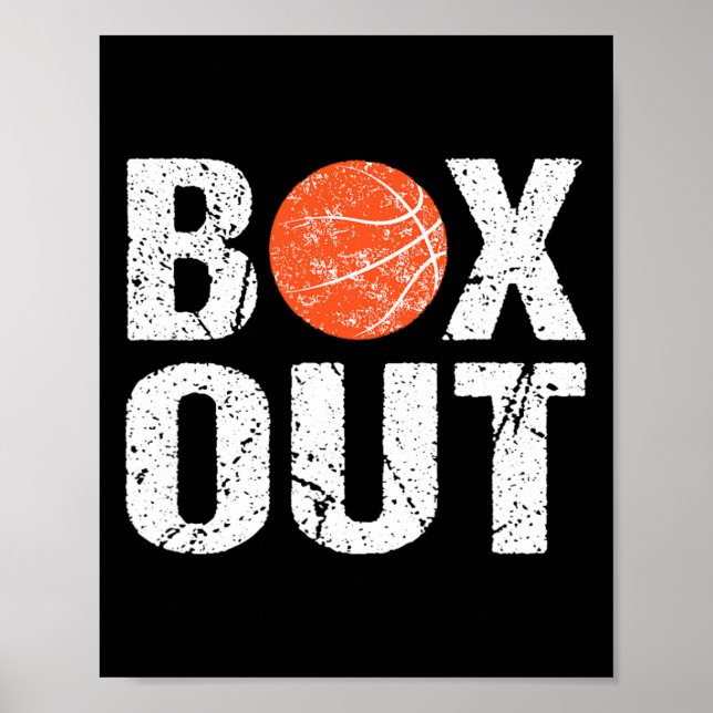 Basketball Coach  Box Out Saying Novelty  Gift Poster (Front)