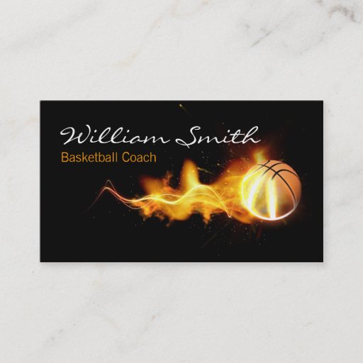 Customizable Basketball Coach Business Card