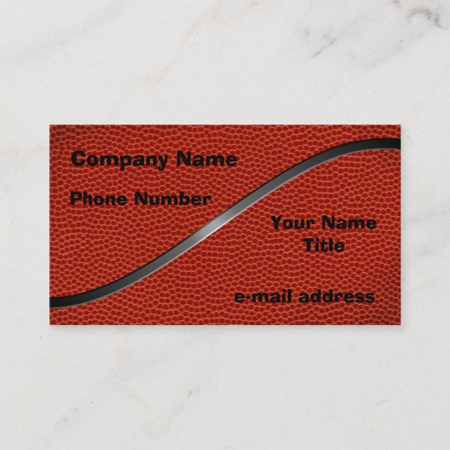 Basketball Coach Business Card (Front)