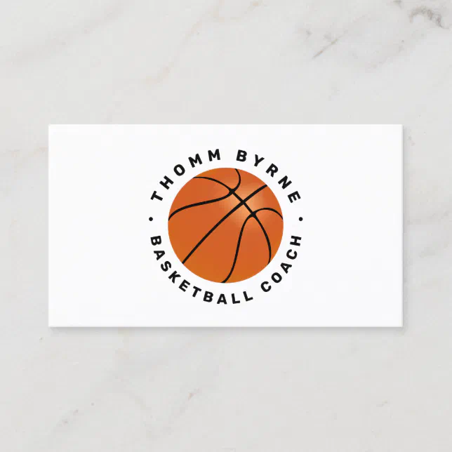 Basketball Coach Business Card Zazzle