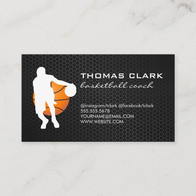 Basketball Coach Business Card (Front)