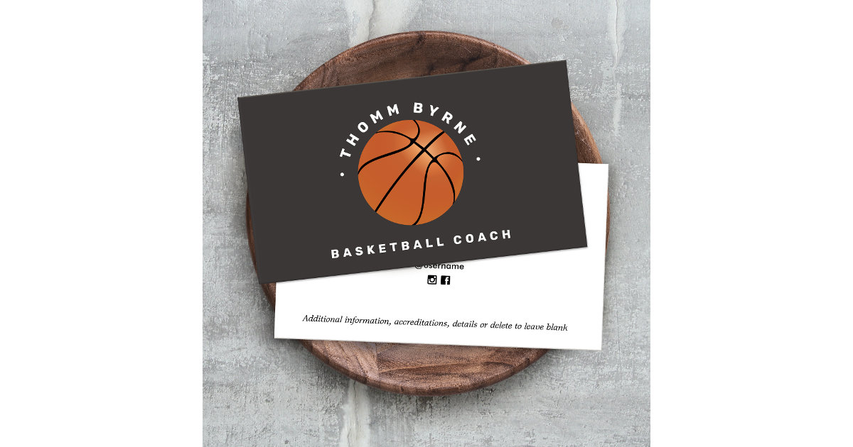 Basketball Coach Business Card Zazzle