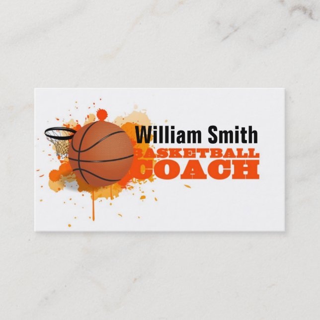 Basketball Coach Business Card (Front)