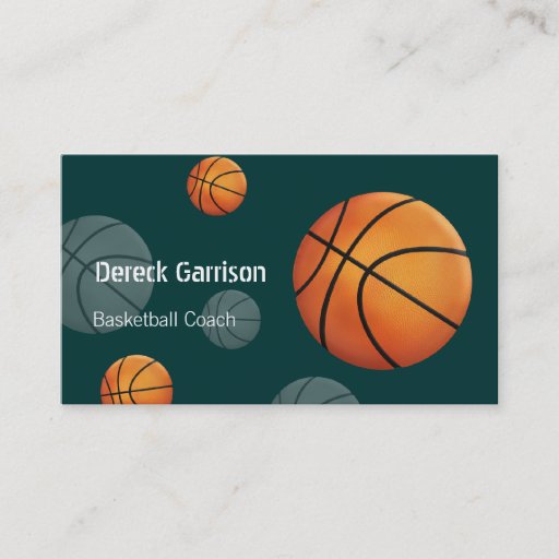 Customizable Basketball Coach Business Card