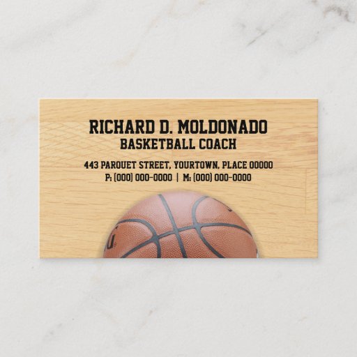 Customizable Basketball Coach Business Card Templates