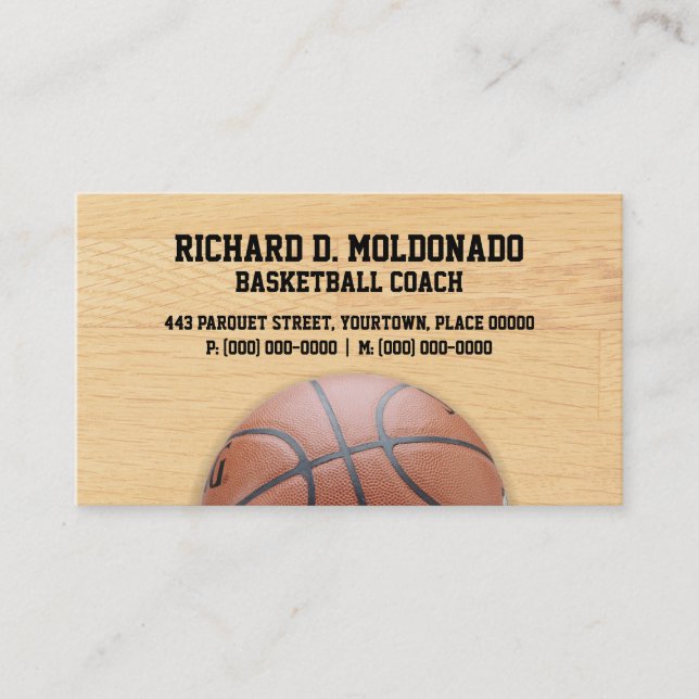 Basketball Coach Business Card (Front)