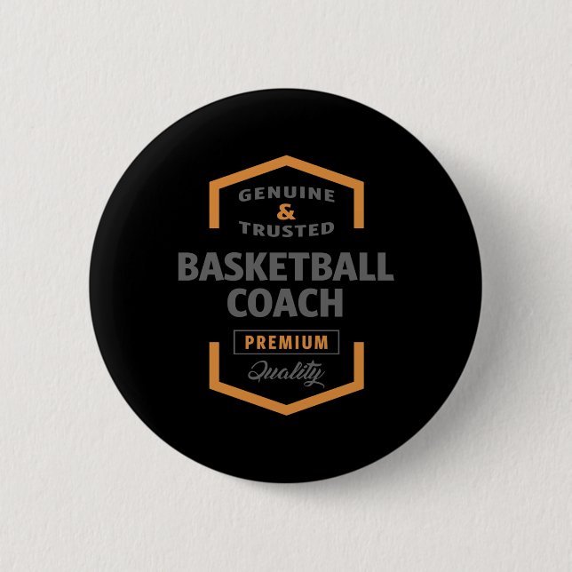 Basketball Coach  Button (Front)