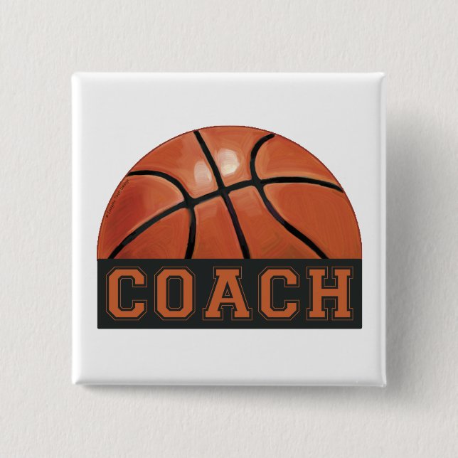 Basketball Coach Button (Front)
