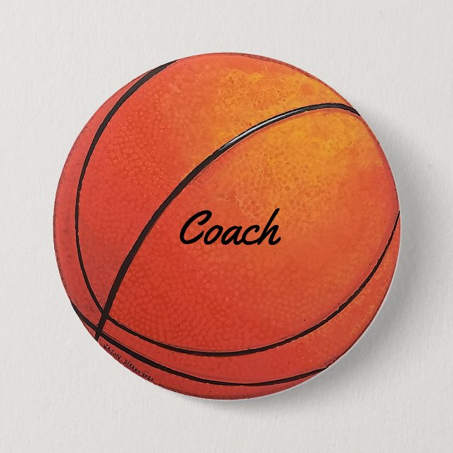 Basketball Coach Button (Front)