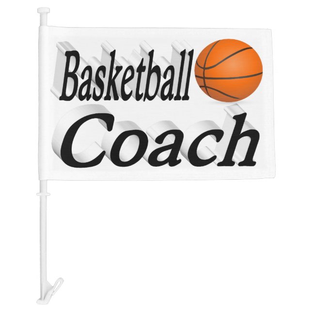 Basketball Coach Car Flag (Front)