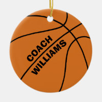 Basketball Coach Ceramic Ornament